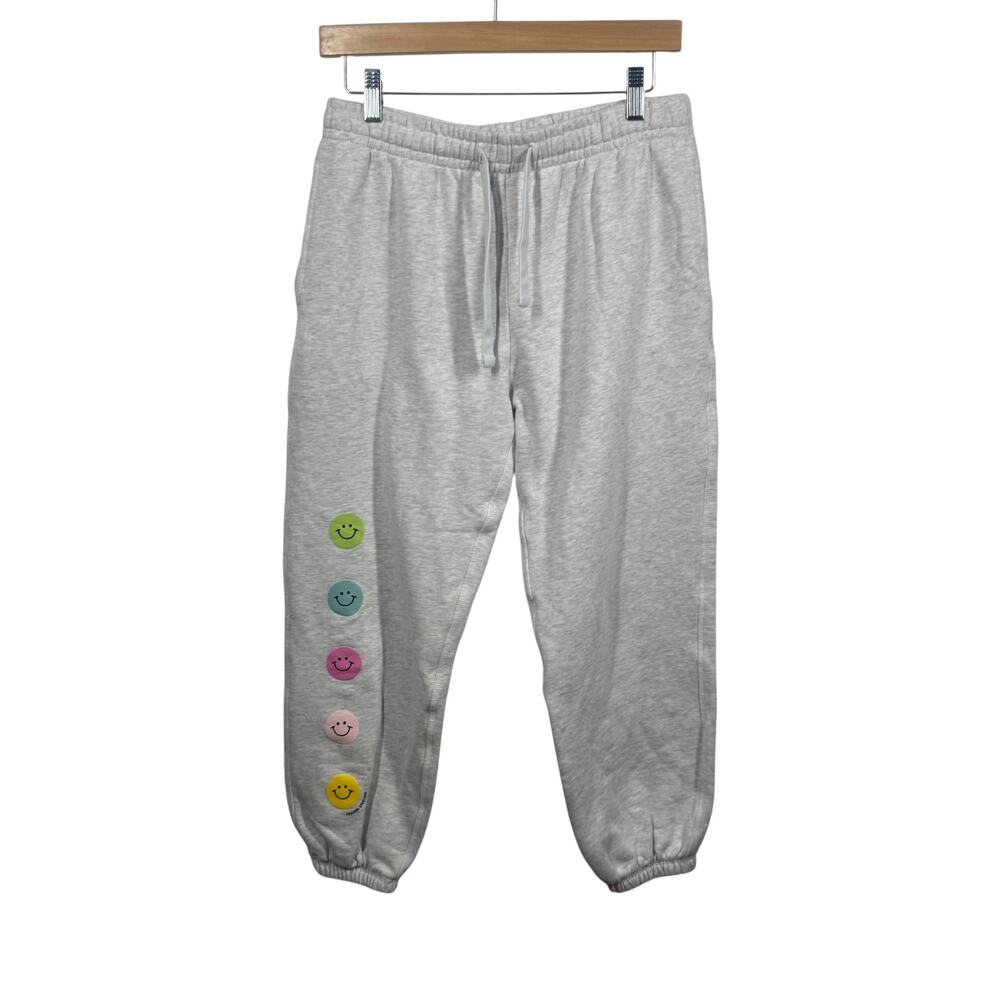 Frasier Sterling Smiley Gal Sweatpants Women M Gray Cotton Casual Athleisure